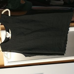 Black linen Talbot's tank top sleeveless size S